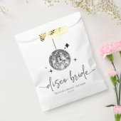 シルバーディスコボール ディスコ花嫁 ブライズシャワー フェイバーバッグ (封をした状態)