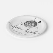 シルバーディスコボール ディスコ花嫁 ブライズシャワー ペーパープレート (アングル)