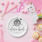 シルバーディスコボール ディスコ花嫁 ブライダルシャワー ペーパープレート (パーティー)