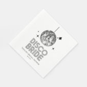 シルバーディスコボール ディスコ ブライド ブライズシャワー スタンダードランチョンナプキン (角)