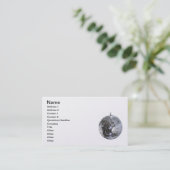 シルバーディスコボール 名刺 (スタンド正面)