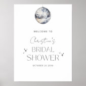 シルバーディスコレトロ踊りブライダルシャワー歓迎 ポスター (正面)