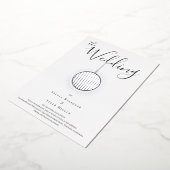 シルバーディスコ結婚ボール箔招待状 箔招待状 (回転した状態)