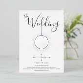 シルバーディスコ結婚ボール箔招待状 箔招待状 (立ち正面)