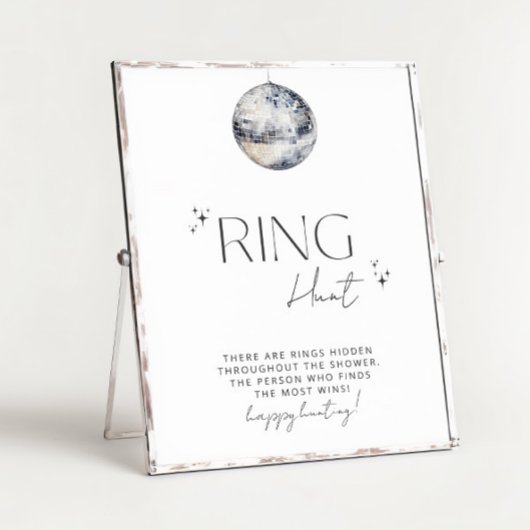 シルバーディスコ ブライダルシャワーリングハントゲーム ポスター