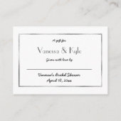 シルバーディスプレイ ブライダルシャワーの挿入カード + タグ エンクロージャーカード (裏面)