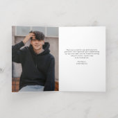 シルバーディバイド |グラッドフォトシンプル文字ありがとう 箔グリーティングカード (内側レイダウン)