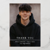 シルバーディバイド |写真卒業 箔招待状 (正面)