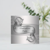 シルバーディプロマブラック卒業パーティー 招待状 (スタンド正面)