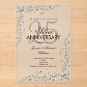 シルバーデコデ結婚ーション25周年 アクリル招待状 (正面)