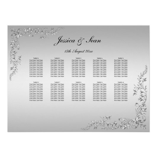 シルバーデコレーション座席表 ポスター (正面)