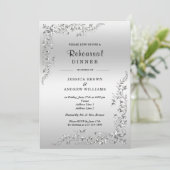 シルバーデコ結婚レーションのディナー 招待状 (スタンド正面)