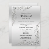シルバーデコ結婚レーションのディナー 招待状 (正面/裏面)