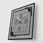 シルバーデコ スクエア壁時計 (傾斜)