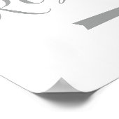 シルバートイレの看板 – 右矢印 ポスター (角)