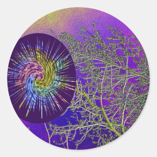 シルバートウィーズンホーリーパープルロービングスター ラウンドシール (正面)