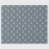 シルバートナエレガントーダーブルークリスマスホリデー ラッピングペーパー (フラット)