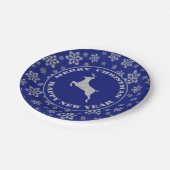 シルバートナディアブルースノーフレーク ペーパープレート (アングル)