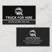 シルバートラックのスピーチボックストラック運転手 名刺 (正面/裏面)