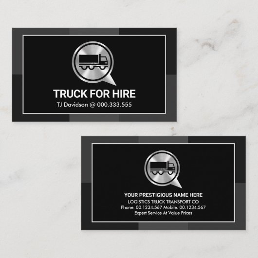 シルバートラッククリエイティブグレーフレーム 名刺 (正面/裏面)