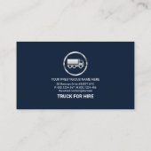 シルバートラックボックスフレ縁どーム·ロジスティクス·ドライバー 名刺 (裏面)