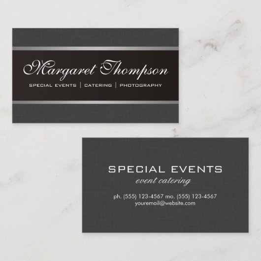 シルバートリムクラシックデザイン 名刺 (正面/裏面)