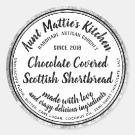 シルバートリム職人グルメ具材食品ラベル ラウンドシール