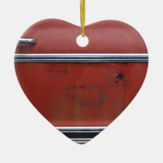 シルバートリム（赤） セラミックオーナメント (正面)