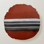 シルバートリム(赤) ラウンドクッション (正面)
