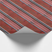 シルバートリム(赤) ラッピングペーパー (角)