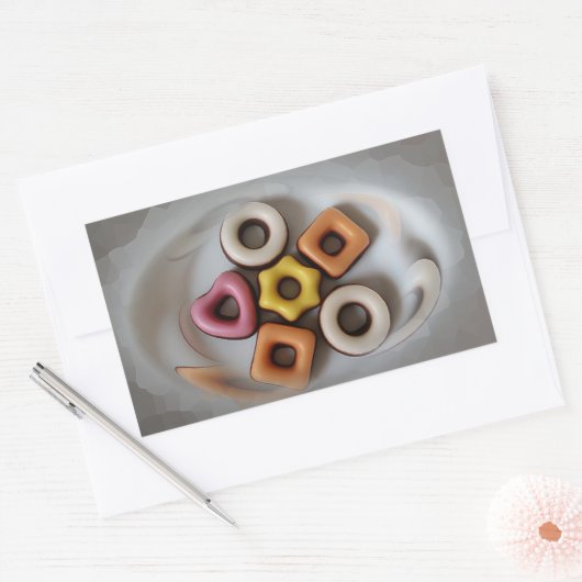 シルバートレイ 長方形シール (封筒)