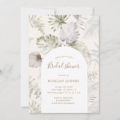 シルバートロピカルフォリア ブライダルシャワー 招待状 (正面)