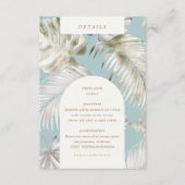 シルバートロピカルリーフ披露宴詳細 エンクロージャーカード (正面)