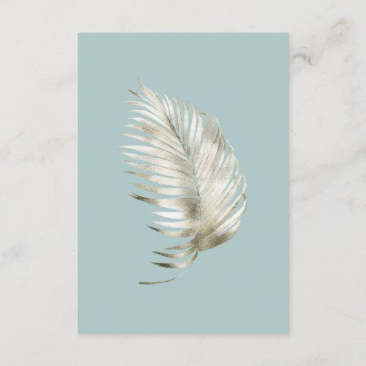 シルバートロピカルリーフ披露宴詳細 エンクロージャーカード (裏面)