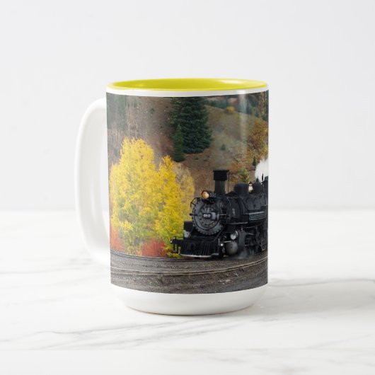 シルバートンに到着する列車 ツートーンマグカップ (正面左)