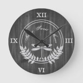 シルバートンフライ素朴アクリル壁時計 ラウンド壁時計 (正面)