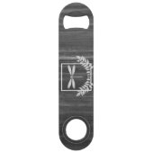 シルバートンフライ素朴パーソナライズされたバー鍵 スピード栓抜き (裏面)