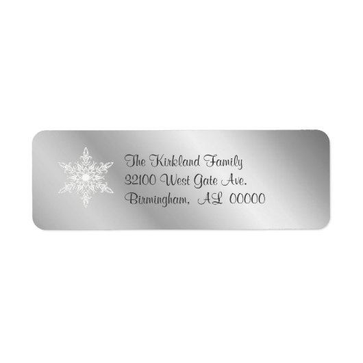 シルバートーン住所 シール (正面)