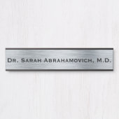 シルバードクターのオフィスのドアの看板ロング名 サインプレート (正面)