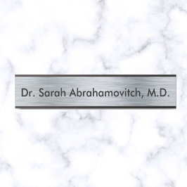 シルバードクターズオフィスのドアの看板 サインプレート