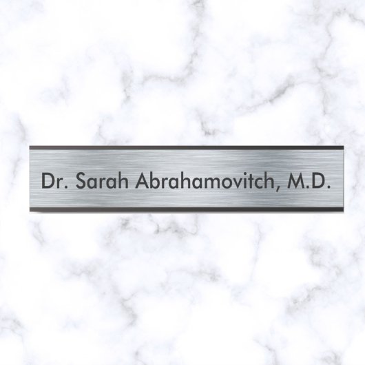 シルバードクターズオフィスのドアの看板 サインプレート