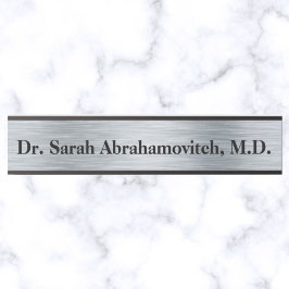 シルバードクターズオフィスのドアの看板 サインプレート