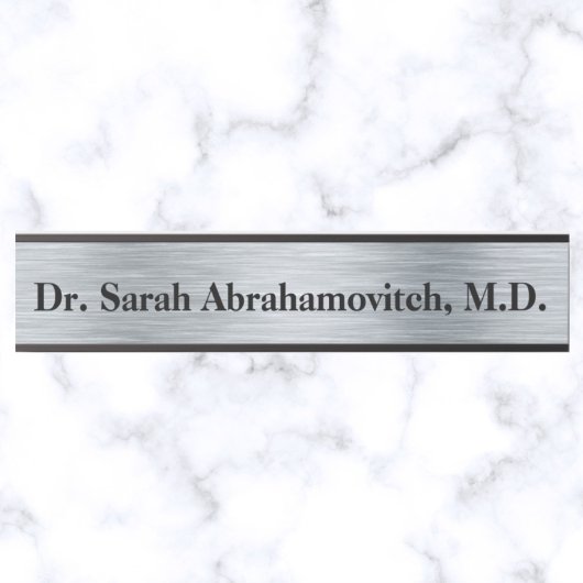 シルバードクターズオフィスのドアの看板 サインプレート