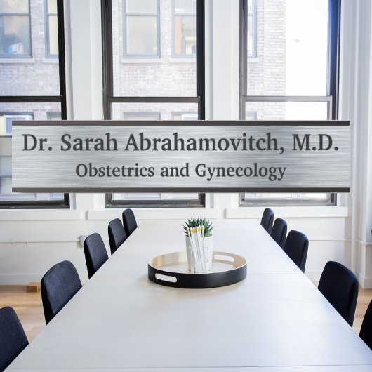 シルバードクターズオフィスのドアの看板 サインプレート