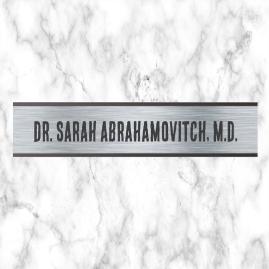 シルバードクターズオフィスのドアの看板 サインプレート