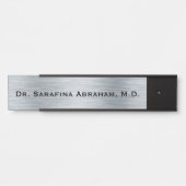 シルバードクターズドアサイン名プレート サインプレート (正面)