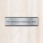 シルバードクターズドアサイン名プレート サインプレート (正面)