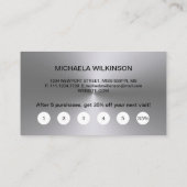 シルバードッグポーオンブラックペットグルーミングサービス ロイヤリティカード (裏面)