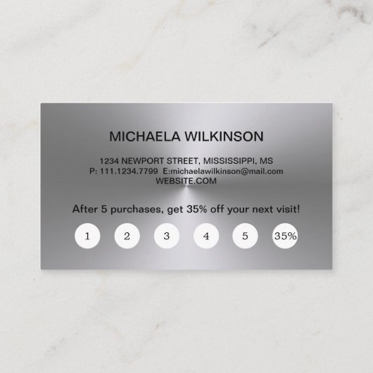 シルバードッグポーオンブラックペットグルーミングサービス ロイヤリティカード (裏面)