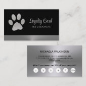 シルバードッグポーオンブラックペットグルーミングサービス ロイヤリティカード (正面/裏面)